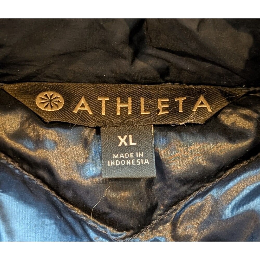Athleta Banner Peak Quilted Jacket XL Women's Puffer Goose Down Dark Blue - Picture 4 of 10